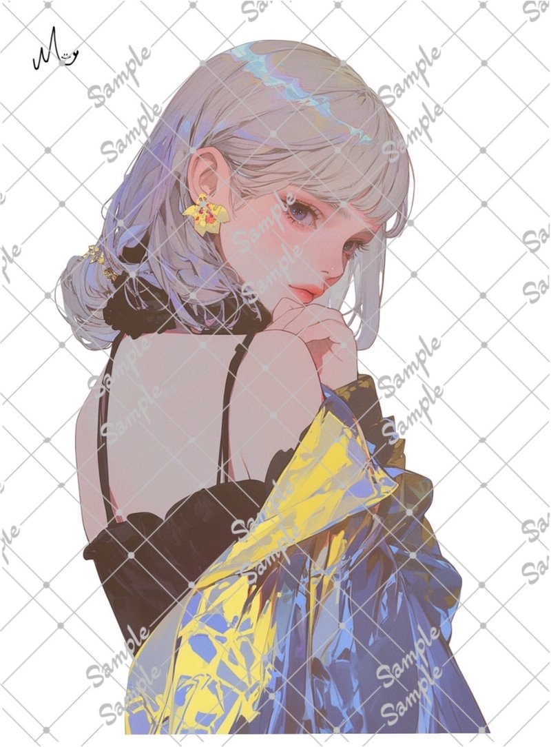オリジナル人物ステッカー9月新作 - 貼紙 - 紙 