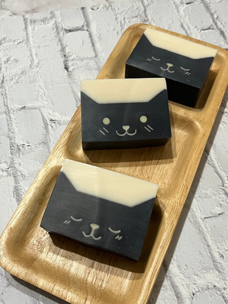 [Animal Series] Weichuang Handicraft Museum Smiling Black Cat Bath Soap - Soap - Other Materials 