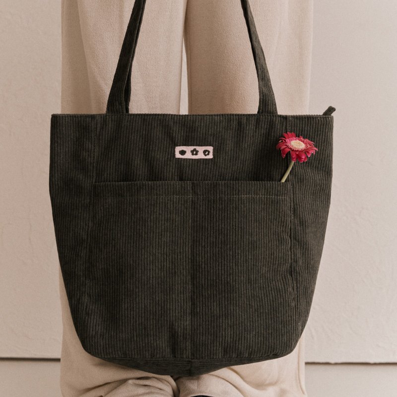 Bloom Archive Tote ・ 霧炭黑 - 側背包/斜背包 - 其他人造纖維 