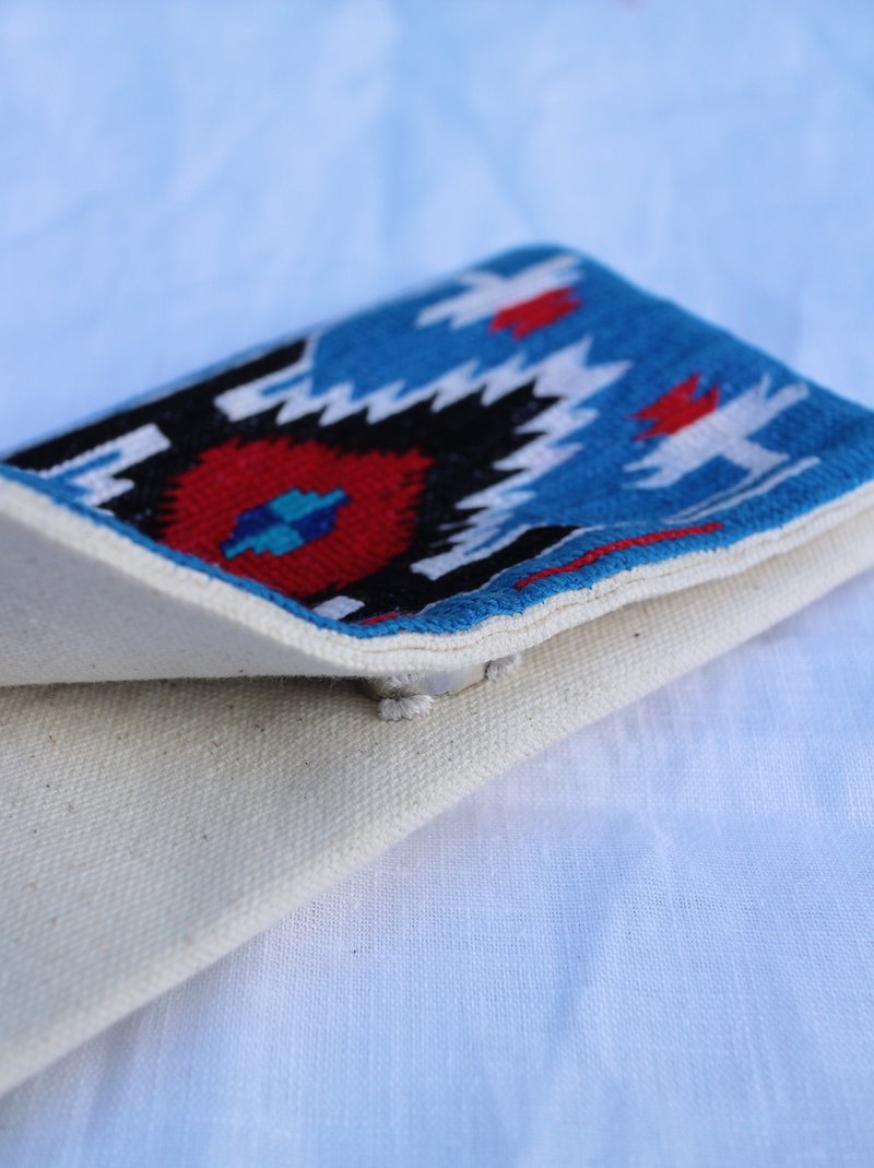 Tribal Purse Chimayo inspired - 錢包/皮夾/長短夾 - 繡線 藍色