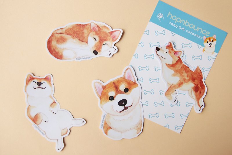 Shiba Inu Dog Luggage Stickers/ Vinyl Sticker/ Planner Window LaptopCell Phones - สติกเกอร์ - วัสดุอื่นๆ 