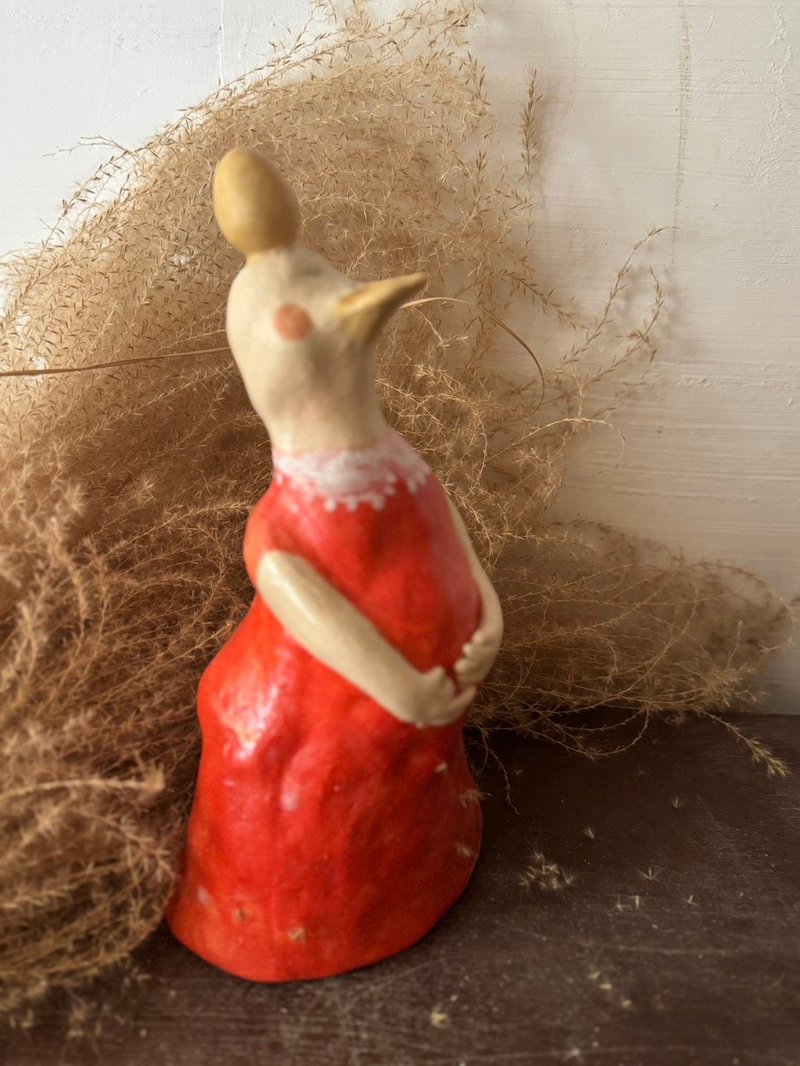 鴨子媽媽和寳寳 - 其他 - 陶 紅色