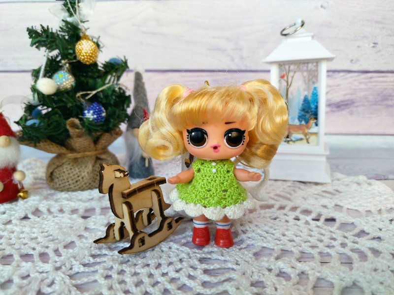 Mini doll dress - tiny doll clothes - 2 inches doll clothes - 寶寶/兒童玩具/玩偶 - 羊毛 多色