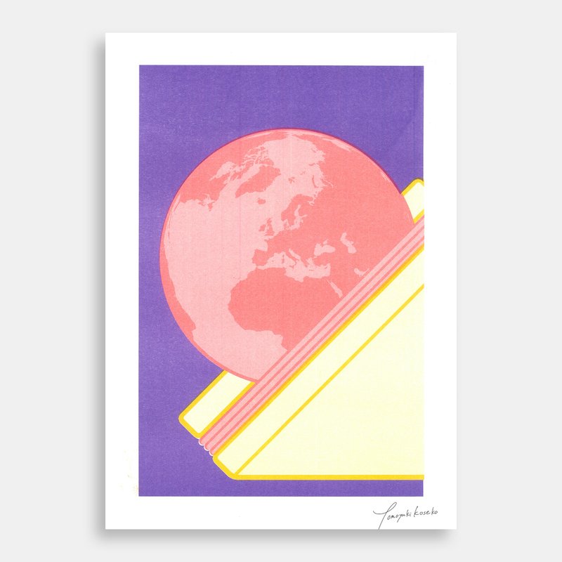 Art Print (RISO) - Hams of the Planets #03-2 ( twilight edition ) - โปสเตอร์ - กระดาษ สีม่วง