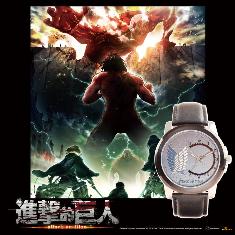 ATTACK ON TITAN 進擊的巨人–自由之翼 - 女錶 - 不鏽鋼 黑色