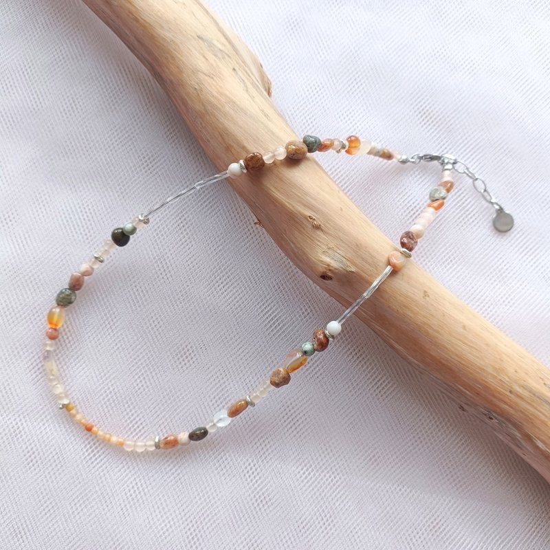 | Archeology 004 | Natural stone beaded necklace | - สร้อยคอ - เครื่องประดับพลอย 