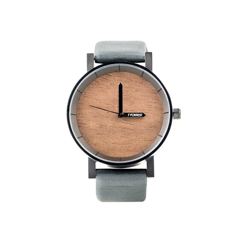 FORREST-[New] Gun Walnut Grey Wood (S) - Women's Watches - Genuine Leather Gray