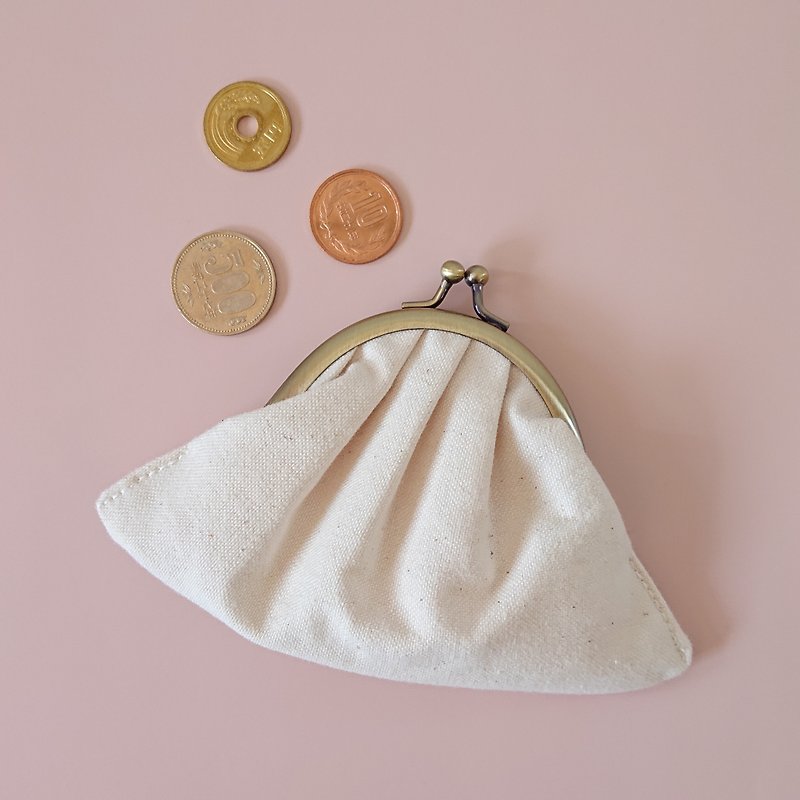 Gyoza dumplings - กระเป๋าใส่เหรียญ - ผ้าฝ้าย/ผ้าลินิน ขาว