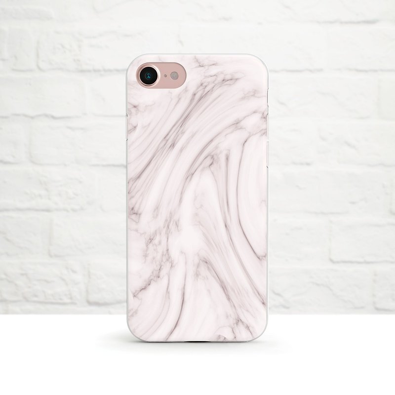 Marble, Clear Soft Case, iPhone 7, iPhone 7 plus, iPhone 6, iPhone SE - เคส/ซองมือถือ - ยาง สีเทา