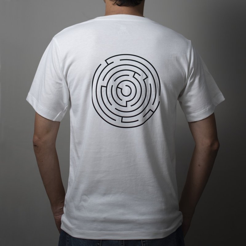 Maze_men_t-shirt - Men's T-Shirts & Tops - Cotton & Hemp White