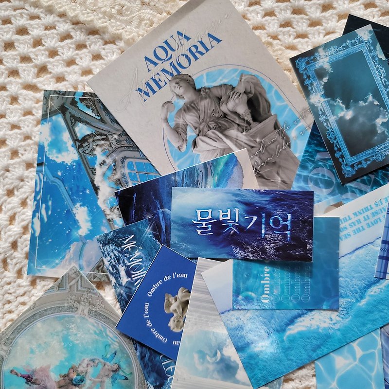 Aqua Memoria Sticker Pack - สติกเกอร์ - กระดาษ สีน้ำเงิน