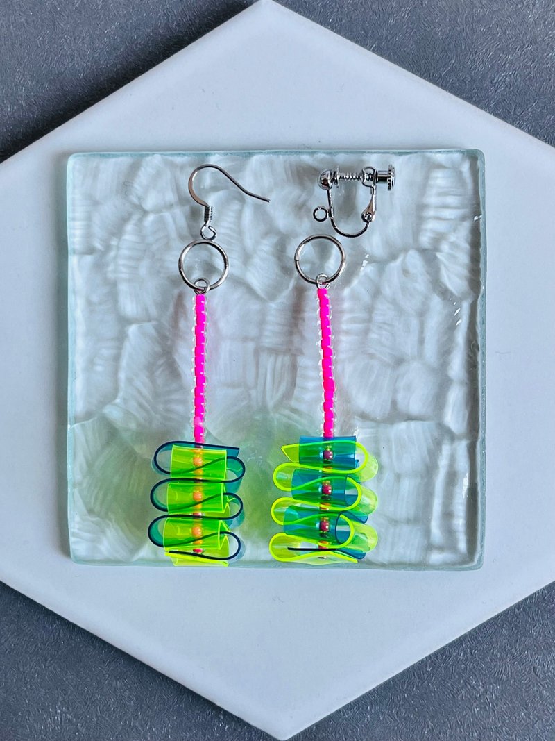 PVC DesignA 015 ピアス/イヤリング - 耳環/耳夾/耳骨夾 - 其他材質 藍色