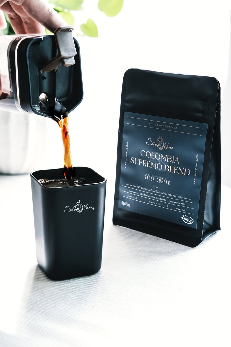 Silver Mona Columbia Supremo Blend Steep Coffee - Coffee - Paper 