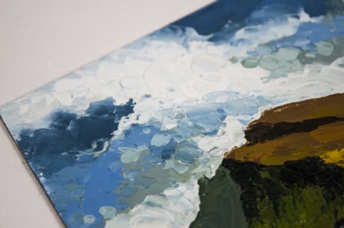 スコットランドの絵画スコットランドの風景山の油絵のオリジナル
