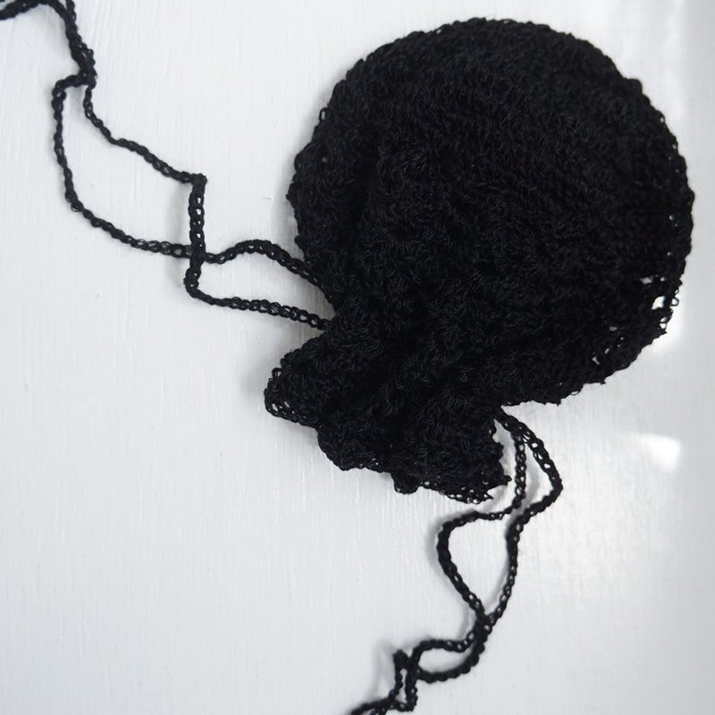 Ba-ba (m) Openwork Drawstring bag No.KPS5 - 化妝袋/收納袋 - 其他材質 黑色