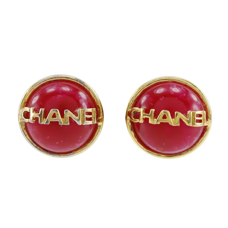 【日本直送】シャネル CHANEL イヤリング 金メッキ 赤/ゴールド 95A 約31.7g レディース【中古】 - 耳環/耳夾/耳骨夾 - 其他金屬 紅色