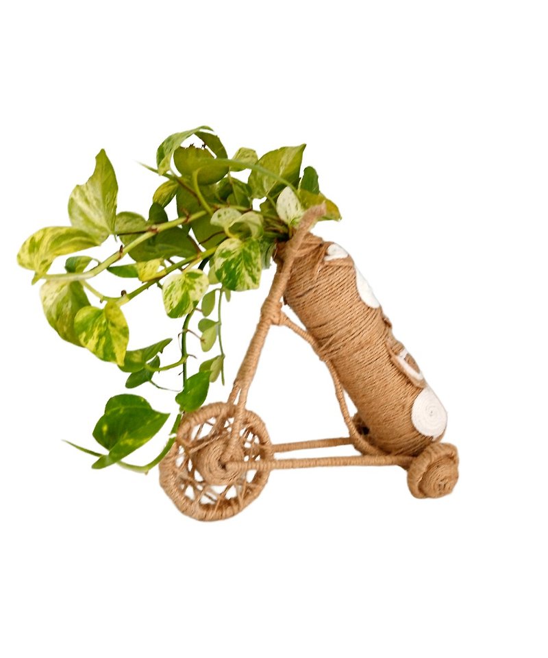 Handmade Bicycle Plant Pot  for home and garden - 植物/盆栽/盆景 - 其他材質 卡其色