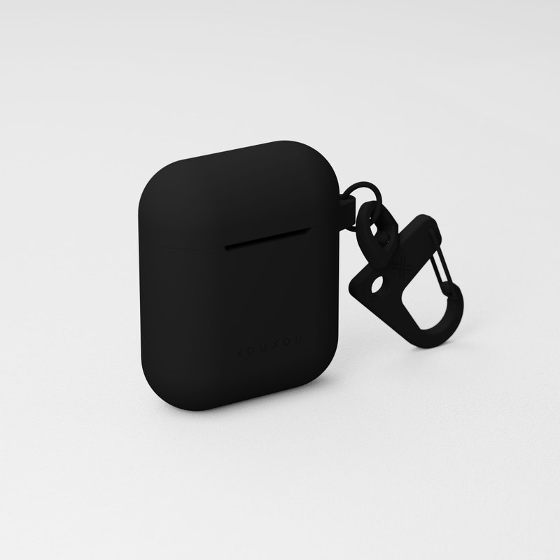 XOUXOU / AirPods 1/2 Case-Black - Headphones & Earbuds Storage - Silicone Black