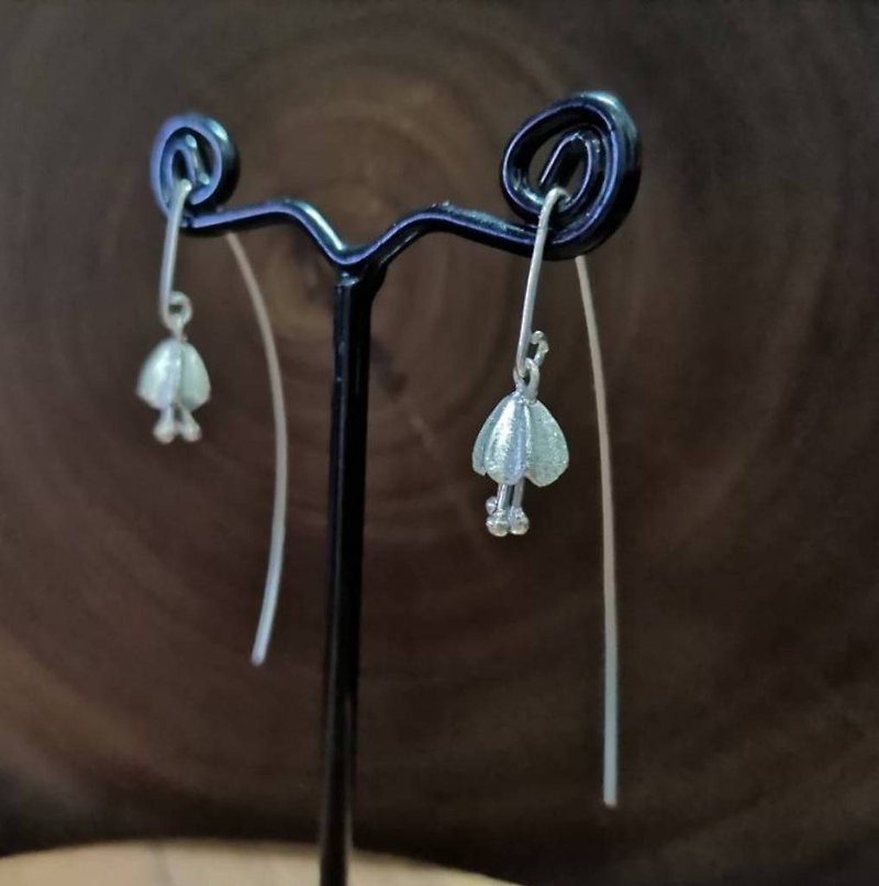 Bell shaped flower earrings - Earrings & Clip-ons - Sterling Silver 