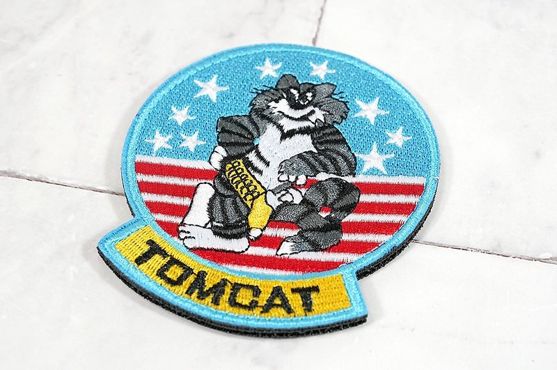 J-TECH│F-14 TOMCAT雄貓徽章│DIY徽章 刺繡布貼 粘扣臂章 補丁 - 徽章/別針 - 繡線 多色