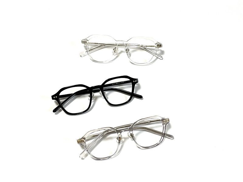 其他材質 眼鏡/眼鏡框 - 韓風波士頓圈型 透明濾藍光眼鏡