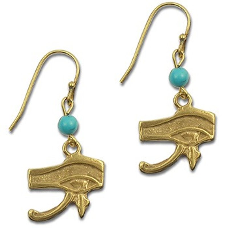 Ancient Egyptian Eye of Horus Earrings - Earrings & Clip-ons - Other Metals Gold