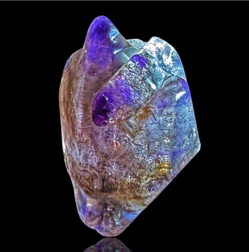 No.1009 超級七 水晶 Super 7 超七 已拋光 立體厚實 雙肩城堡 - 擺飾/家飾品 - 水晶 透明