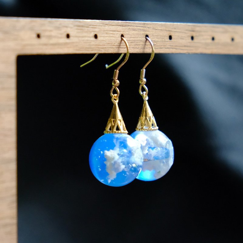 【タイムトンネル】Time Tunnels - Silver Earrings by ETPLANT - 耳環/耳夾/耳骨夾 - 純銀 藍色