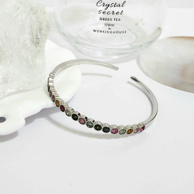 彩虹碧璽細鐲/全方位功效/心願達成之水晶 - 手鍊/手環 - 水晶 多色