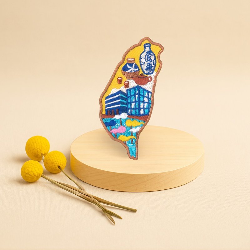 【台灣特色】鶯歌 | 刺繡磁鐵 | 禮物 | 文創 | 紀念品 - 磁鐵 - 繡線 