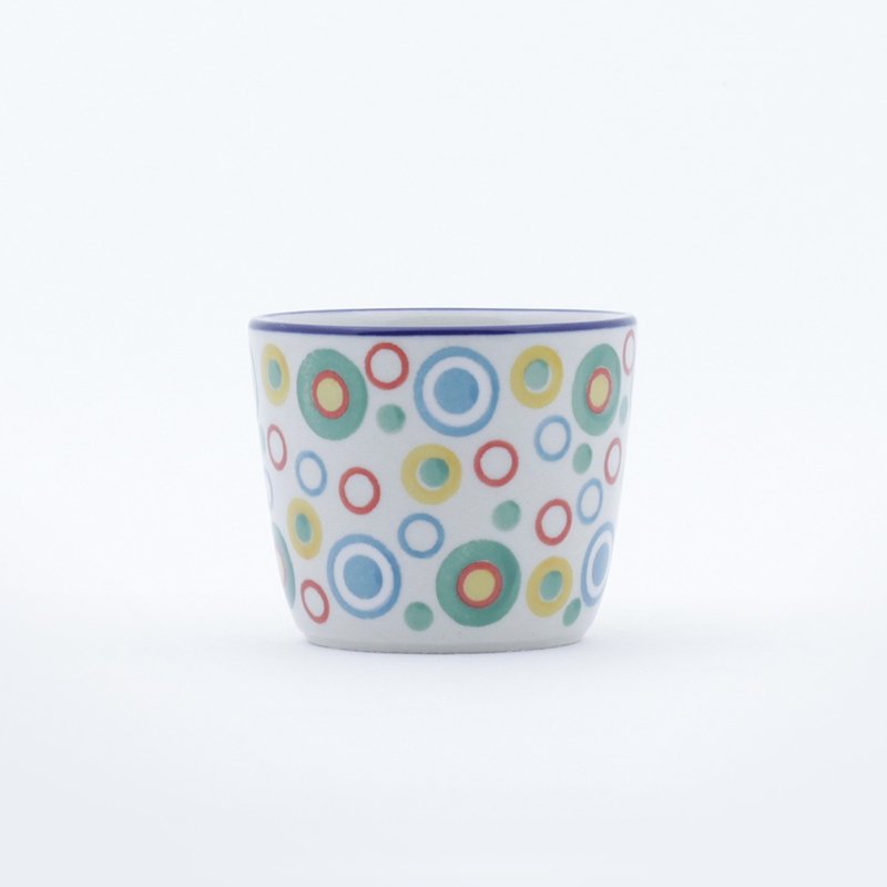 波蘭陶 禮盒  馬克杯 豬口杯-150ml-高6.5cm-奇異圈 - 咖啡杯/馬克杯 - 陶 多色