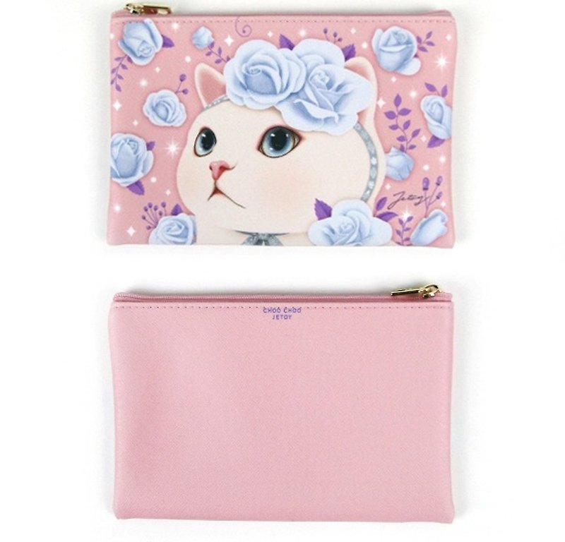 Jetoy, sweet cat lightweight universal package _Blue rose J1605701 - Toiletry Bags & Pouches - Other Materials Pink