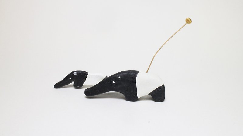 Hand-squeezed table decoration / Malay tapir / a set of two (*customized) - Items for Display - Clay 