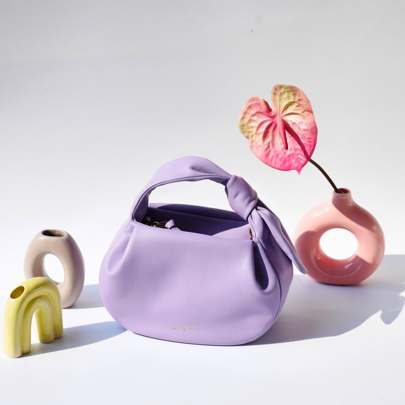 真皮手提包 Garrett Handbag - Lavender Purple 薰衣草 紫色的 - 手提包/手提袋 - 真皮 紫色