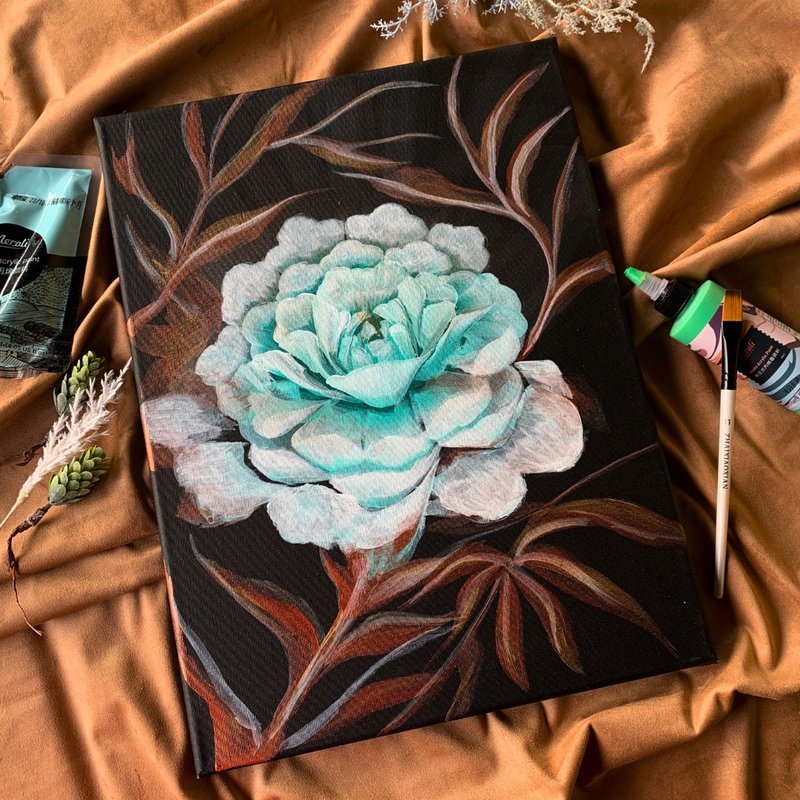 [Texture Decorative Painting] For Beginners | Taichung Acrylic Flower Painting Experience Class - Illustration, Painting & Calligraphy - Cotton & Hemp 