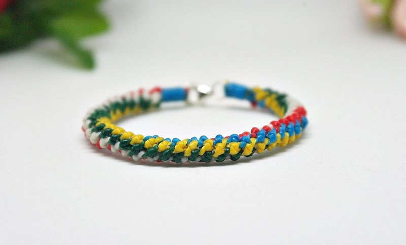 Hand-knitted silk Wax thread style <Shaking> //You can choose your own color// - Bracelets - Wax Multicolor