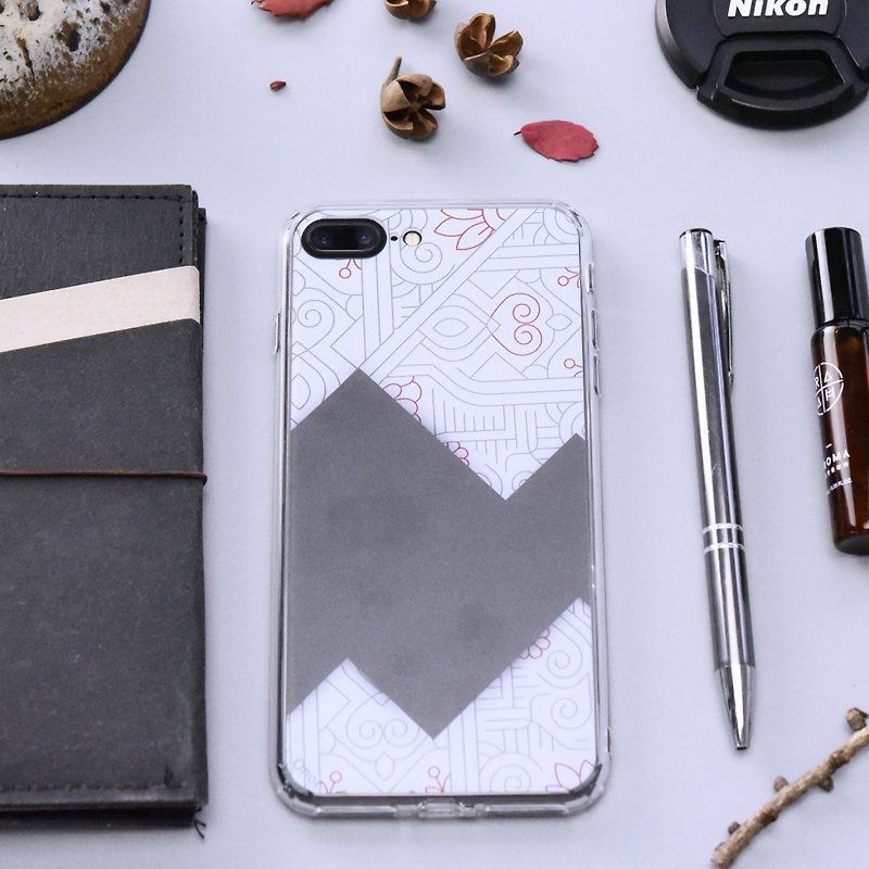 Geometry Circuit【Heart】Onor Crystals Phone Case - Phone Cases - Plastic Transparent