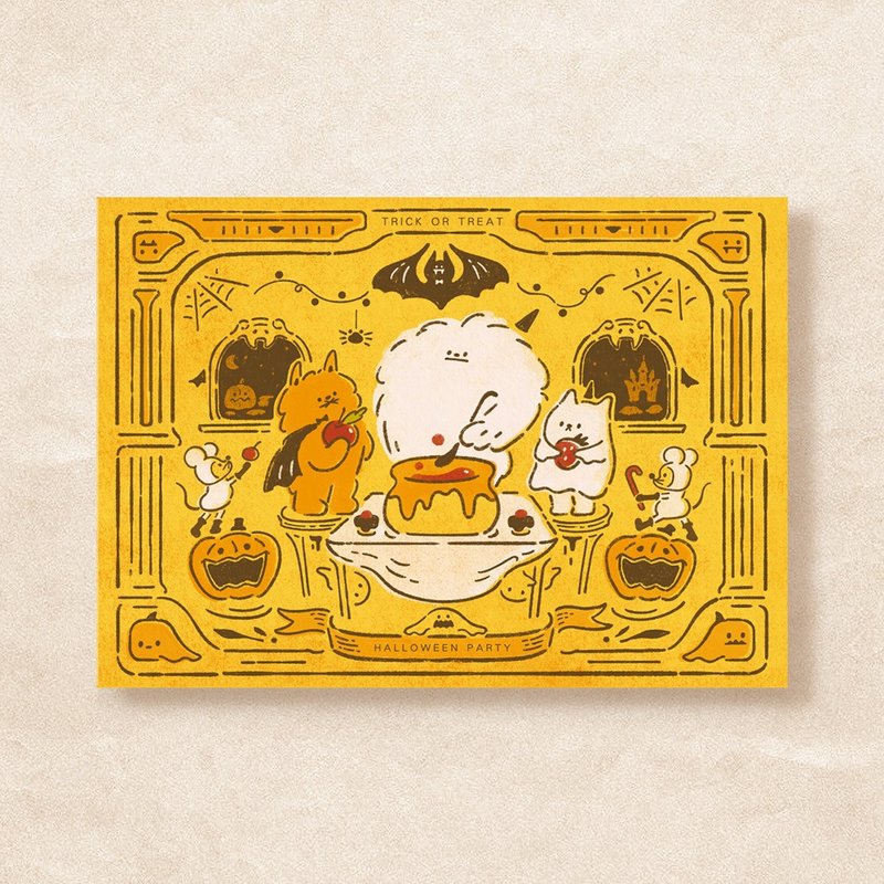 postcard-萬聖節PARTY - 卡片/明信片 - 紙 多色
