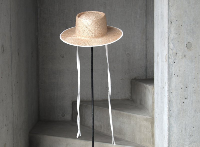 Straw Hat Hat Hat Chin Strap Made to Order Straw Hat Bao Rough Elegant Unisex - Hats & Caps - Other Materials Multicolor