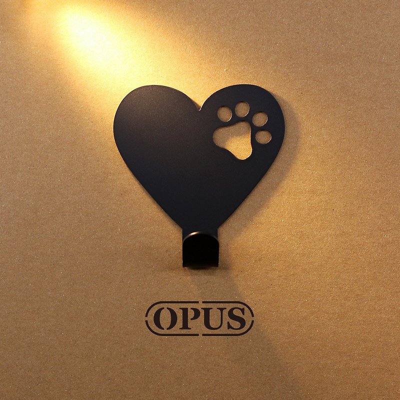 【OPUS東気金属加工】猫がラブフック（ブラック）/フック/マスク収納クリップのシンボルに出会ったとき - ハンガー・フック - 金属 ブラック