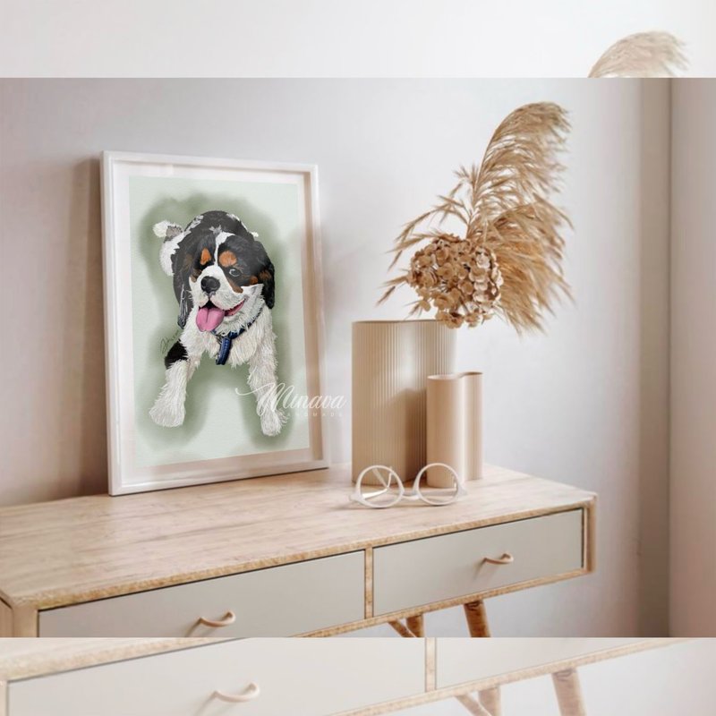 Customized Pet Portrait - Customized Portraits - Paper Multicolor