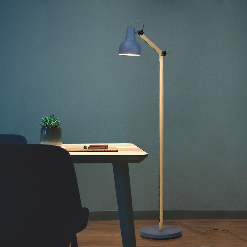 STUDY FLOOR LAMP - Lighting - Wood Gray