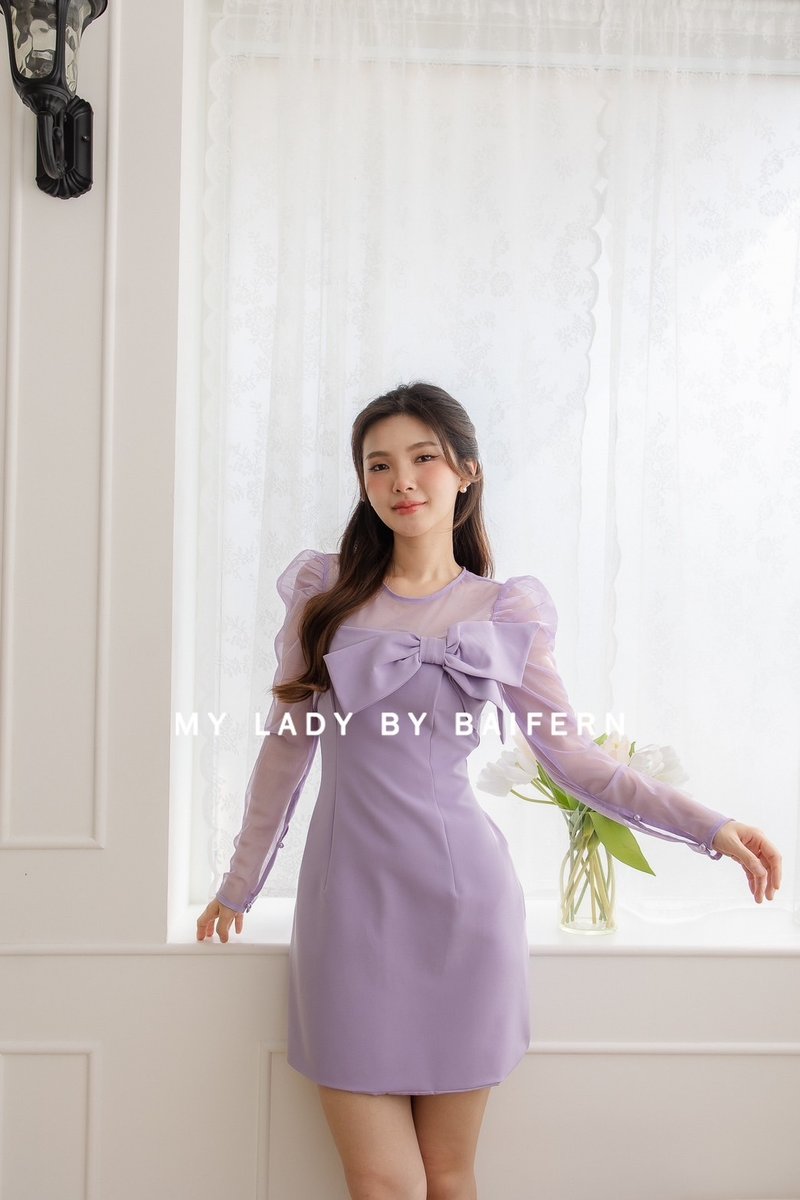 ชุดเดรสออกงาน ชุดไปงานแต่ง MY LADY BY BAIFERN - ML0474 - ชุดราตรี - เส้นใยสังเคราะห์ 