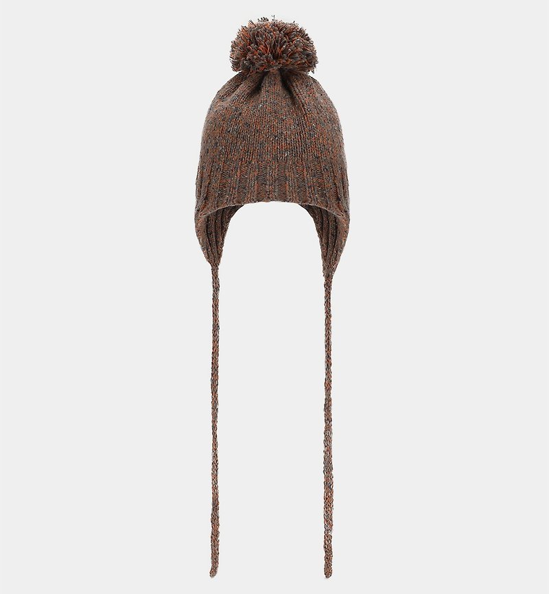 【ISW】Xinxinjie Knitted Brimless Flying Hat-Jujube Brown Designer Brand - หมวก - ขนแกะ สีนำ้ตาล