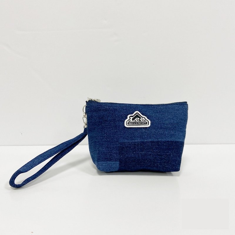 Lee denim small tote bag/small coin purse - กระเป๋าใส่เหรียญ - วัสดุอื่นๆ สีน้ำเงิน