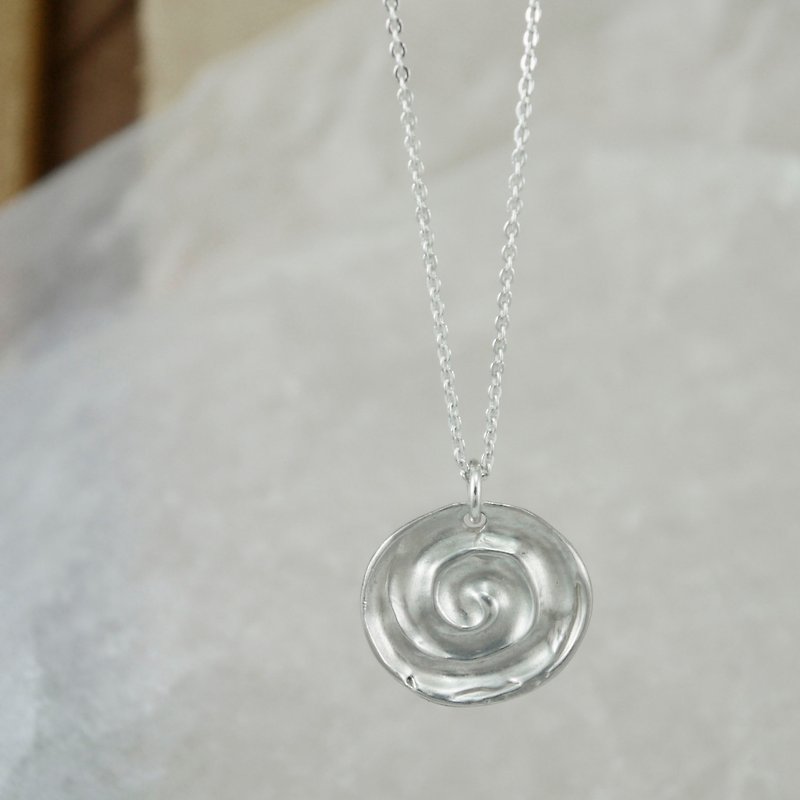 [Delivery with peace of mind] Women's Series-The Phantom of Water Ripples II-Ripples Necklace Handmade Jewelry - สร้อยคอ - โลหะ สีเงิน