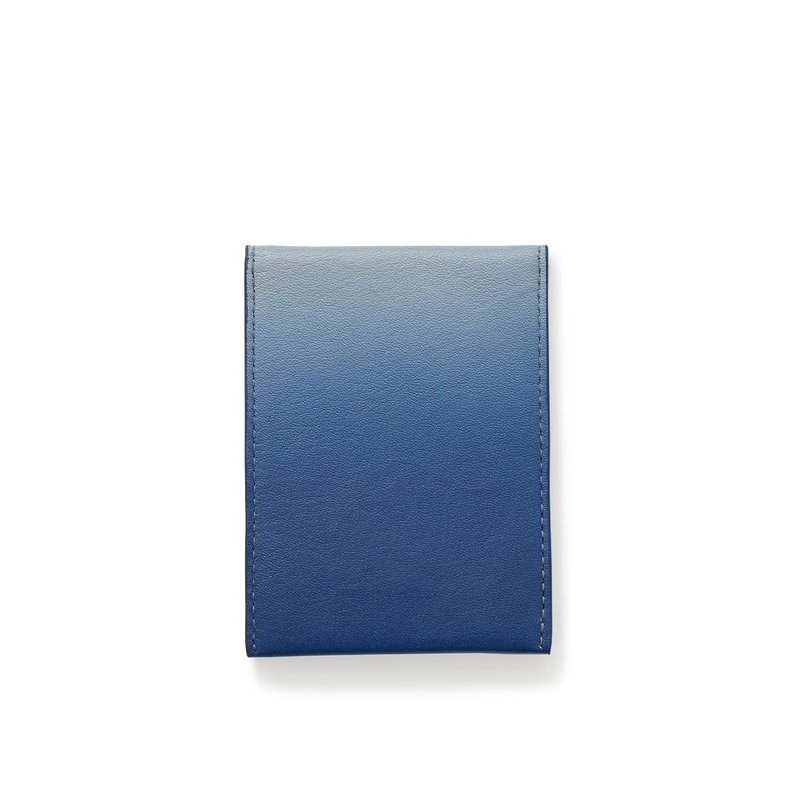 Soft Edge Ticket Card Holder-CLEAR SKY - Wallets - Genuine Leather Blue