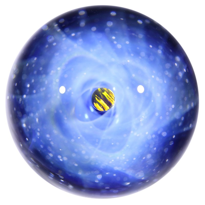 34mm 宇宙玻璃球擺設 no.M236 - 擺飾/家飾品 - 玻璃 藍色