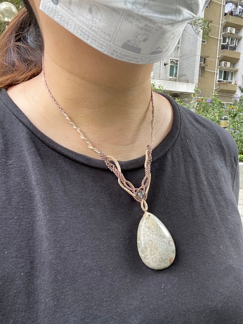 Takaマクラメ編みネックレス2点 Takaマクラメ編みネックレス2点 Part 2】Macrame Necklace