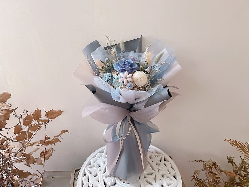 Everlasting rose bouquet-you always say better than you do, you have to do it once - Dried Flowers & Bouquets - Plants & Flowers Blue